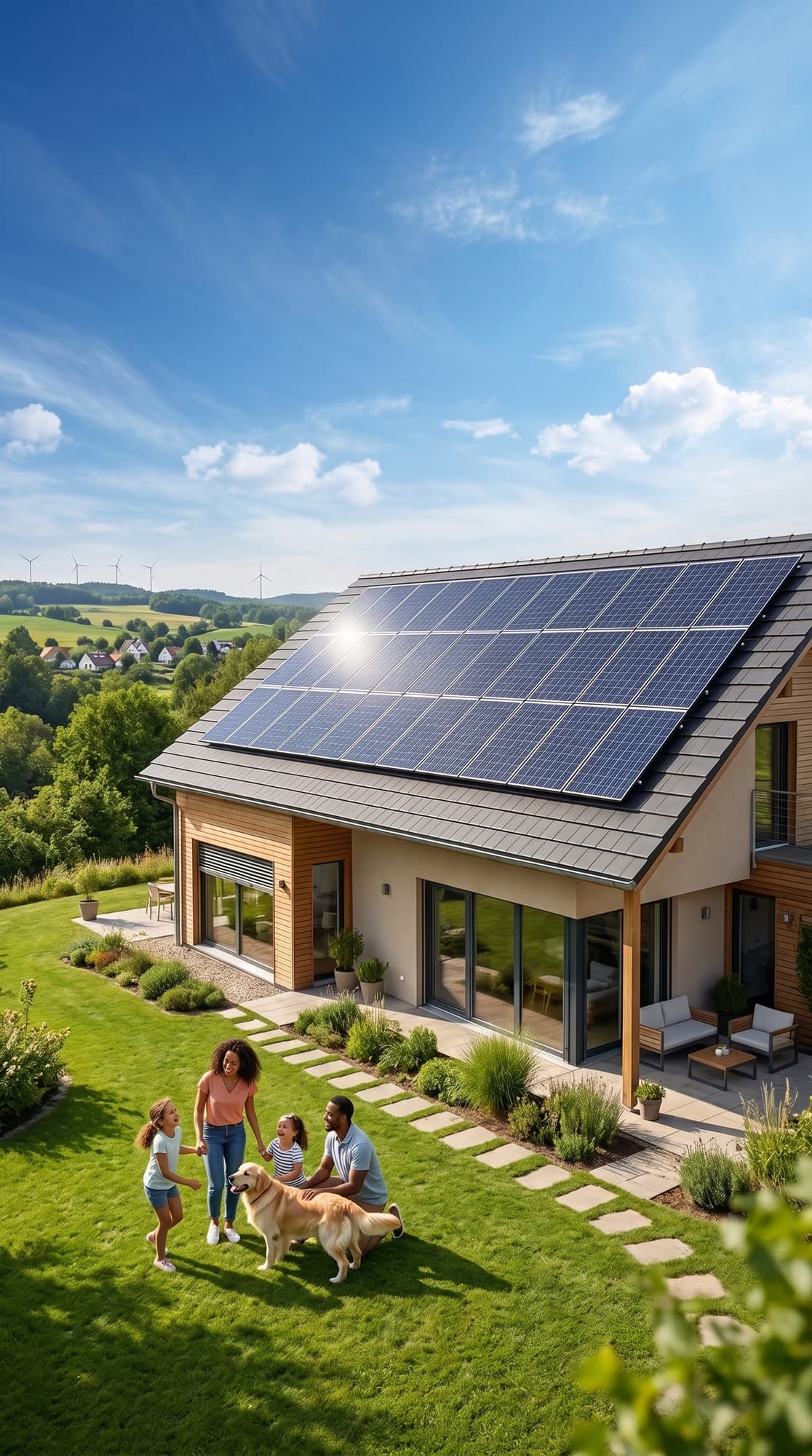 Painéis solares instalados pela Allure