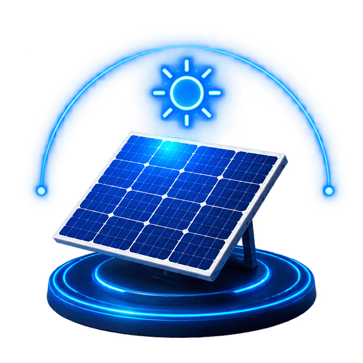 Painel solar captando energia do sol